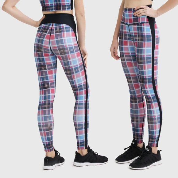 SPLITS59 Agathe Jacinthe Plaid Legging + Techflex Bra Matching Set / XS - Picture 3 of 14